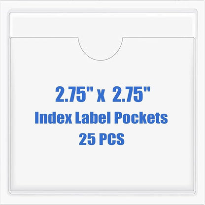 Origin-Joy 25 PCS Self-Adhesive Index Label Pockets by Origin-Joy