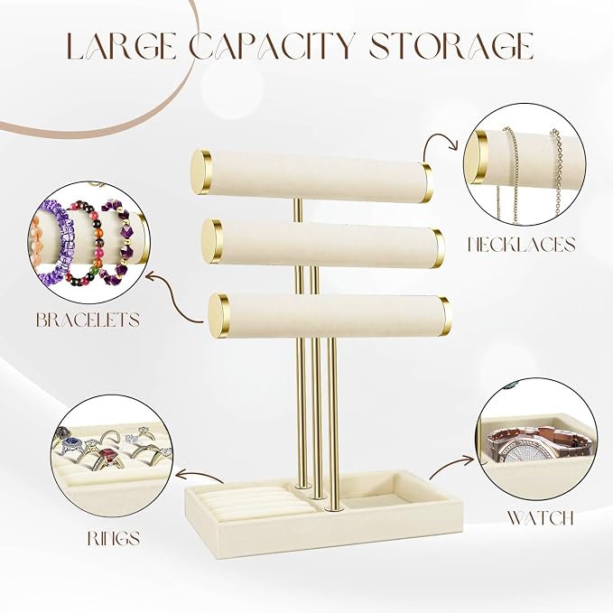Flexzion 3 Tier Bracelet Holder Display Stand - Image 4