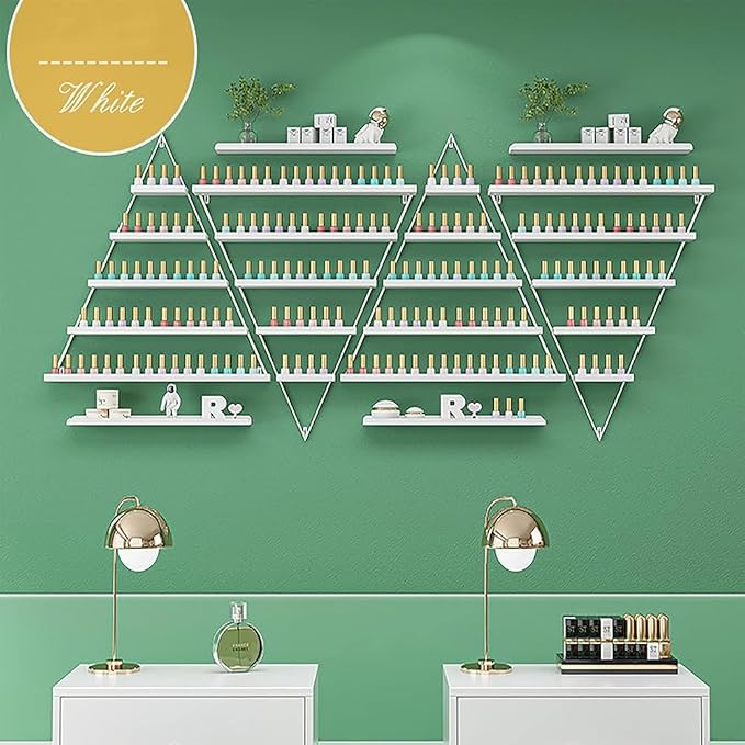 Wall Mounted Shelf Nail Polish Bottle Display Rack, Triangular Essential Oil by Unknown
