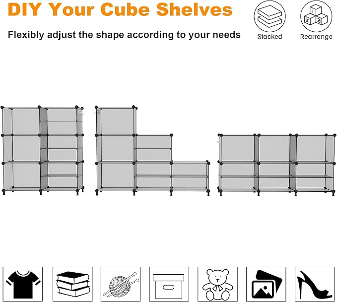 AWTATOS 6 Cube Closet Organizer Storage Shelves - Image 6