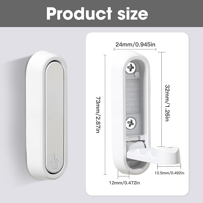 Folding Wall Hooks, 2 Pack, Zinc Alloy, Heavy Duty Coat Hooks | 90° Foldable - Image 3