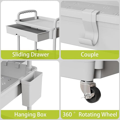 Sorgion 5 Tier Rolling Cart Organizer, Bathroom Cart Organizers - Image 4