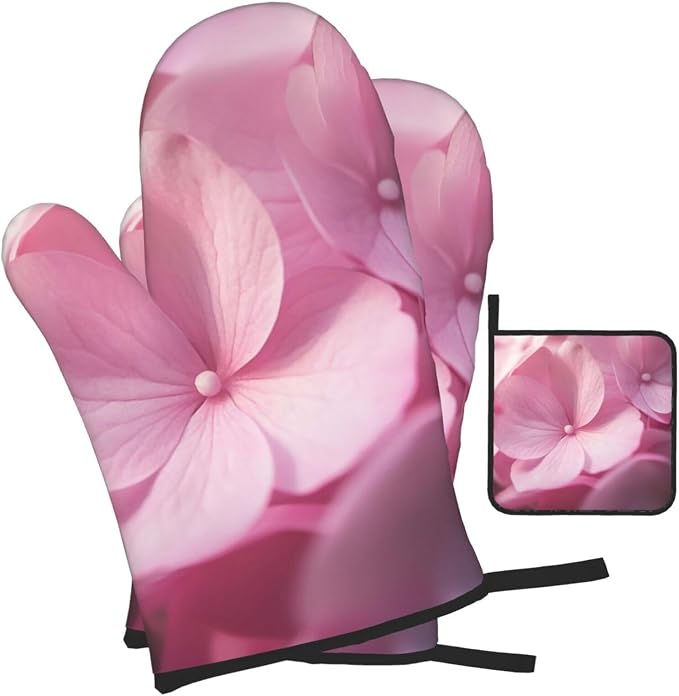 Oven Mitts and Pot Holders Sets of 3 Flower Petals Oven Mitts 3 Pcs Heat by Unknown