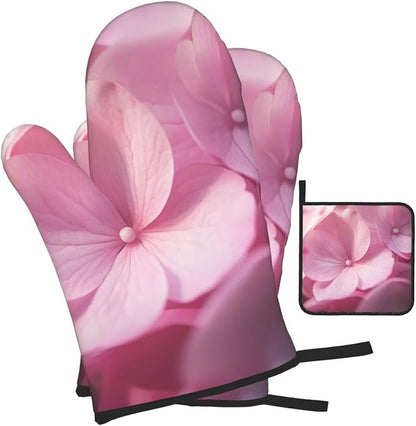 Oven Mitts and Pot Holders Sets of 3 Flower Petals Oven Mitts 3 Pcs Heat by Unknown