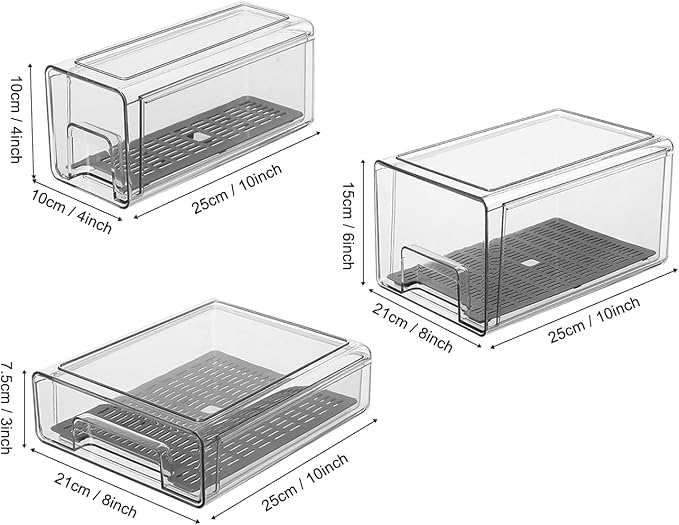 Plastic Clear Fridge Storage Organizer - Image 2