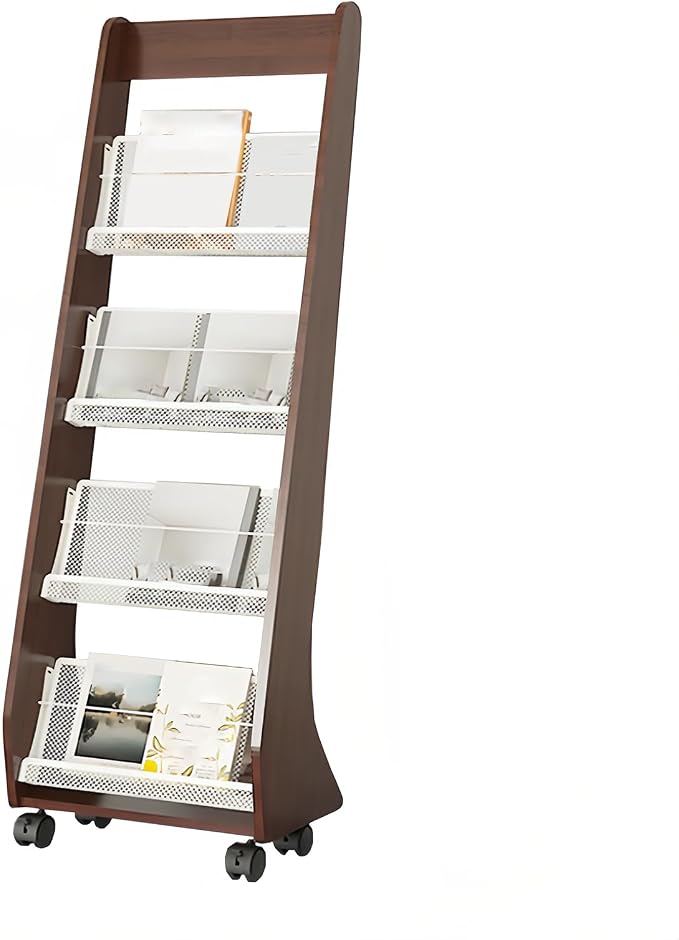 Brochure Display Rack, 4 Layer Floor-Standing Magazine Rack, Literature by LHIUGE