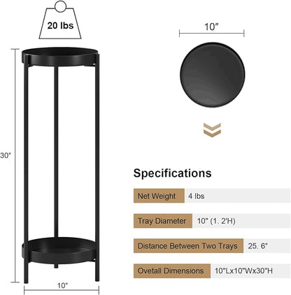 2 Tier Metal Flower Plants Holder, - Image 3