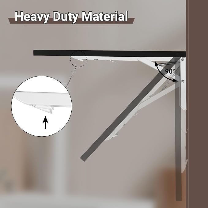 Wall Mounted Folding Table 47.2”L x 19.7”W, Laundry Folding Table - Image 7