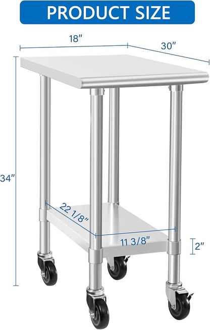 HARDURA Stainless Steel Commercial Table Prep & Work Table - Image 3