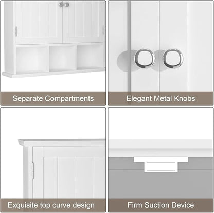 ChooChoo Bathroom Cabinet Wall Mounted 2-Door - Image 5