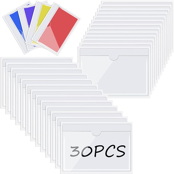 Chinco 30 Pcs Self Adhesive Pockets, Bin Labels - Image 2