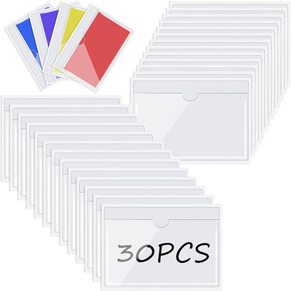 Chinco 30 Pcs Self Adhesive Pockets, Bin Labels - Image 2