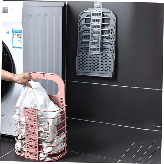 SHOWERORO Hanging Fruit and Vegetable Storage Basket Wall-mounted Foldable - Image 2