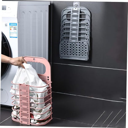 SHOWERORO Hanging Fruit and Vegetable Storage Basket Wall-mounted Foldable - Image 2
