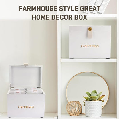 Large Bamboo Greeting Card Organizer Box - Image 7