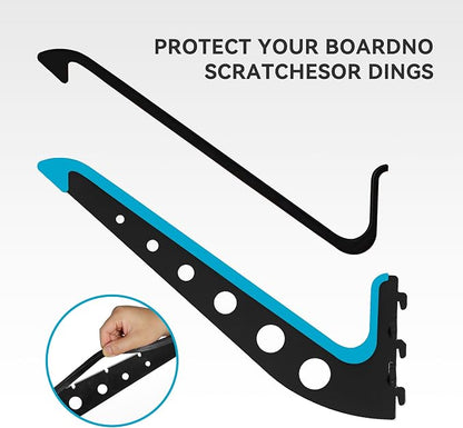 1 Board Surf Rack Wall Mount for Surfboard, Snowboard Storage Adjustable Wall - Image 4