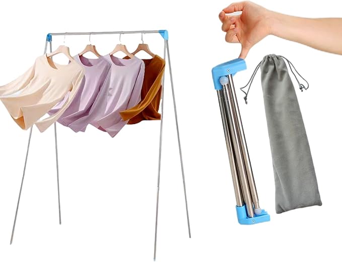Lmaray Portable Garment Rack, Compact Folding Clothes Drying Rack, Mini by Lmaray