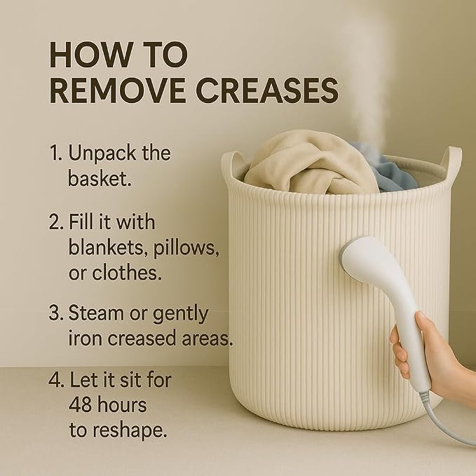 PUTSKA Blanket Basket – Round Storage - Image 6