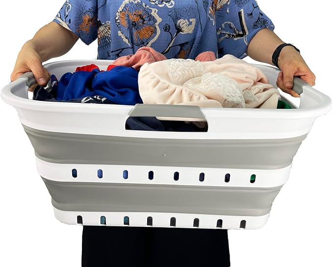 SAMMART 42L Collapsible Plastic Laundry Basket - Image 5