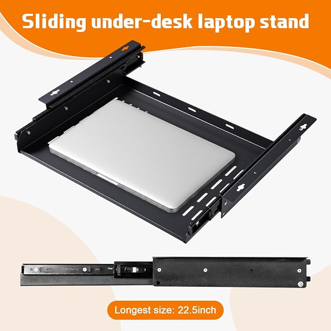 Sliding Under Desk Laptop Mount Shelf - Image 3