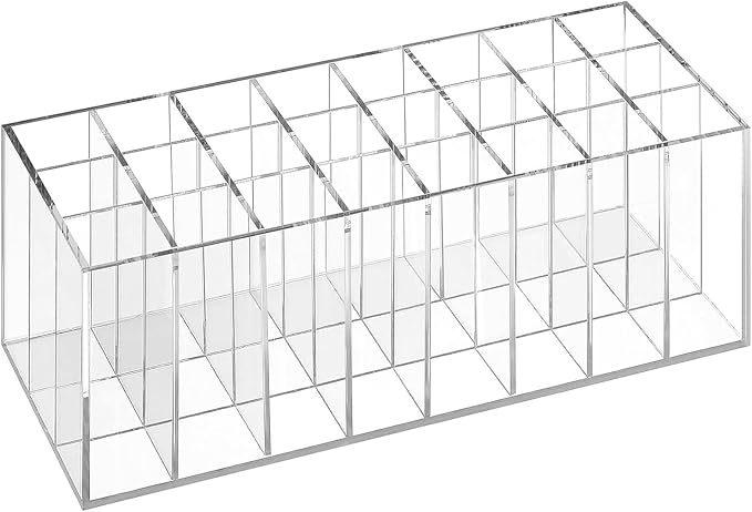 Lipstick Organizer 24 Slot Lipstick Holder Display Rack Small Clear Plastic by Unknown