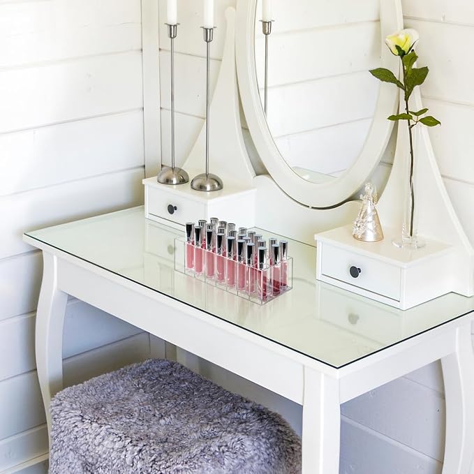 Lipstick Organizer Display, 24 Slot Thick Clear Acrylic Lipstick Holder - Image 9