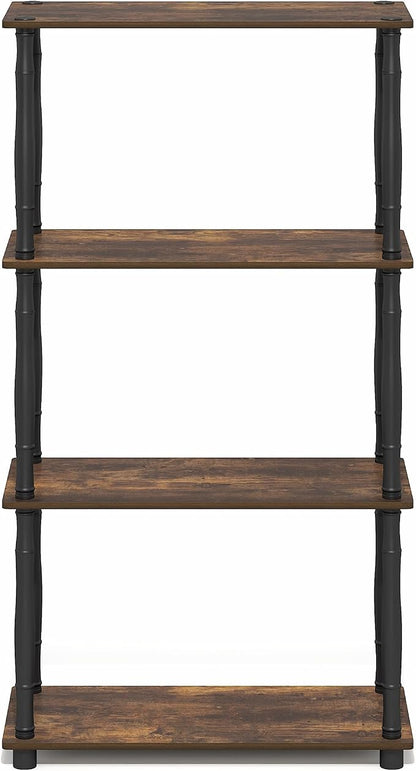 Furinno Turn-N-Tube Storage Shelves, 4-Tier Open Frame Book Shelf, Standing - Image 8