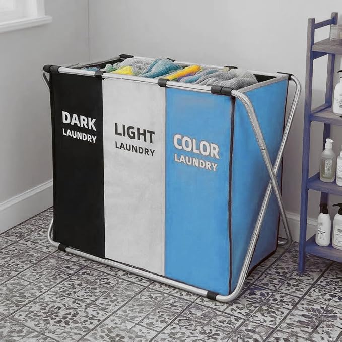 160L Large Laundry Basket, Freestanding Laundry Hamper, Collapsible Tall - Image 5