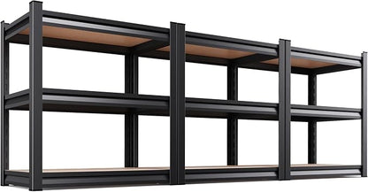 Set of 3 Garage Shelving Heavy Duty Storage Shelves, Metal Adjustable Shelving by AOAORGG