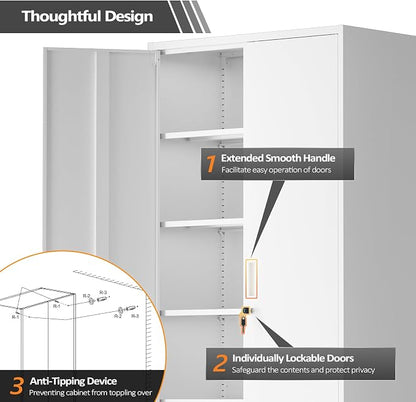 VINGLI Metal Garage Storage Cabinet - Image 5