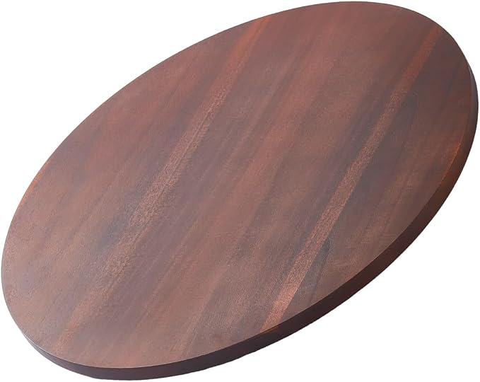 VEVOR 24 in Wood Lazy Susan Turntable, 360° Rotation Round Clear Tabletop by VEVOR