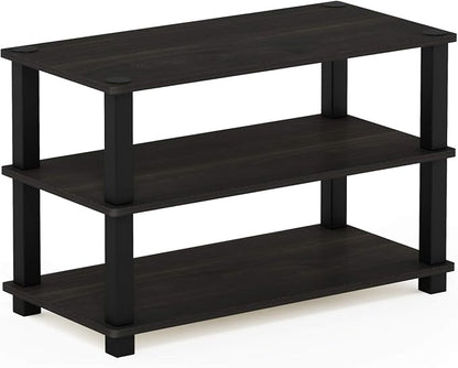 Furinno Turn-S-Tube 3-Tier Shoe Rack, Espresso/Black - Image 4