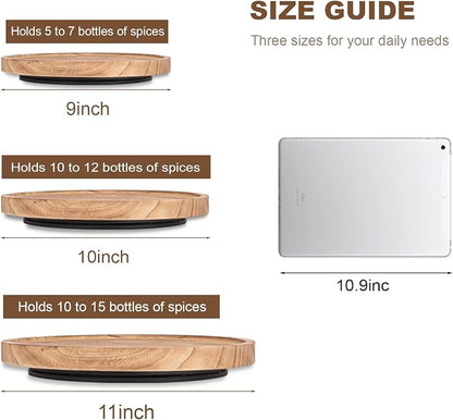 Wood Lazy Susan Organizer Kitchen Turntable - Image 5
