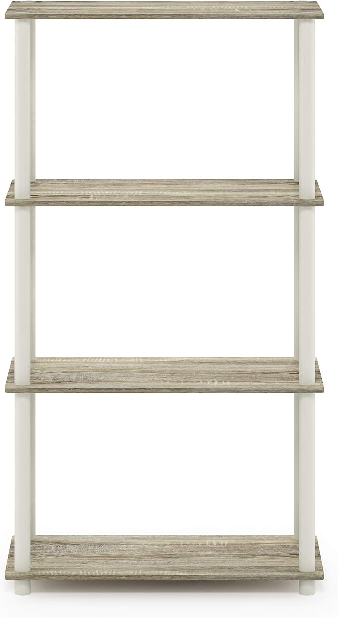 Furinno Turn-N-Tube 4-Tier Multipurpose Shelf Display Rack, Round Tubes - Image 8