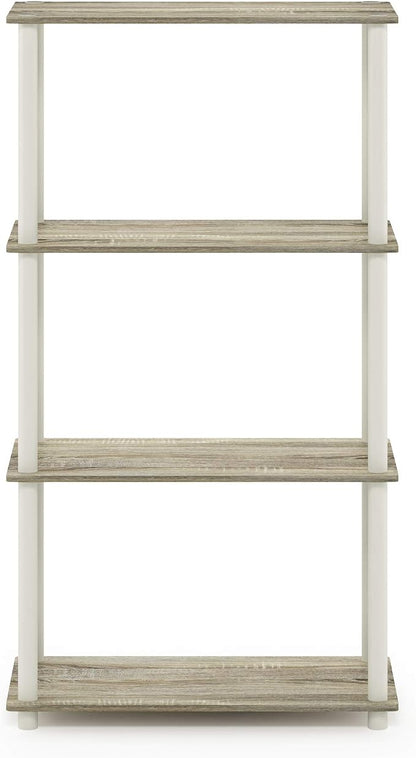 Furinno Turn-N-Tube 4-Tier Multipurpose Shelf Display Rack, Round Tubes - Image 8