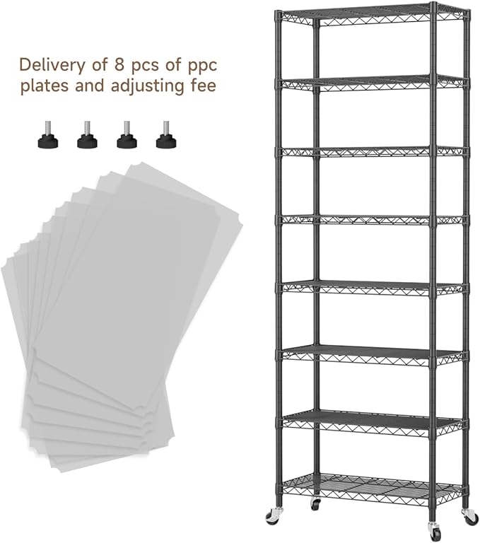 Golpart Shelves Storage Shelf Wire Closet Bathroom Organizers Metal Pantry | 8 - Image 5
