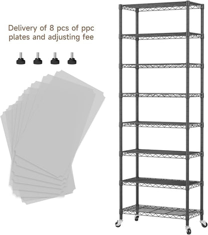 Golpart Shelves Storage Shelf Wire Closet Bathroom Organizers Metal Pantry | 8 - Image 5