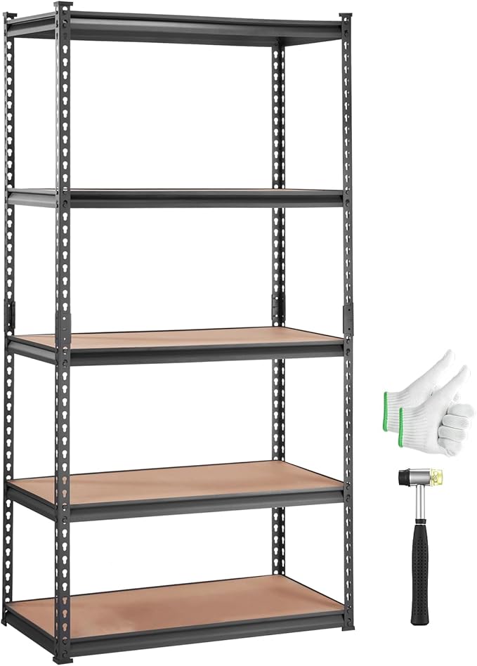 VEVOR Storage Shelving Unit, 5-Tier Adjustable, 2000 lbs Capacity, Heavy Duty by VEVOR