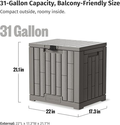 EAST OAK Outdoor Storage Box, 31 Gallon Deck Box - Image 3