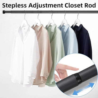 Closet Rod for Hanging Clothes, 30-49 Inch Adjustable Shower Curtain Rod Heavy - Image 4