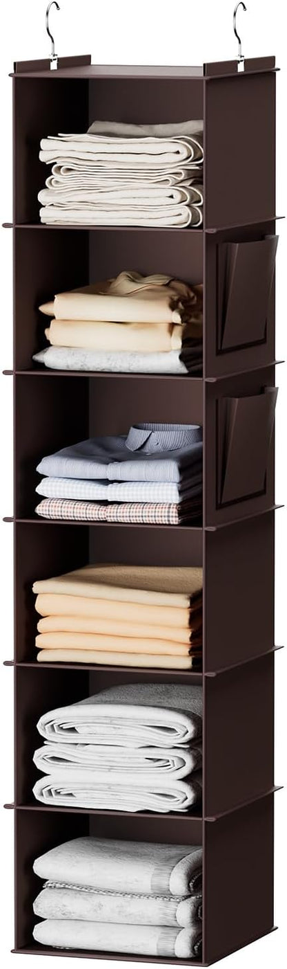 YOUDENOVA Hanging Closet Organizer, 6-Shelf Closet Hanging Storage Shelves by YOUDENOVA