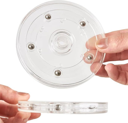 9 inch Small Lazy Susan Turntable Acrylic Ball Bearing Rotating Tray - Image 3