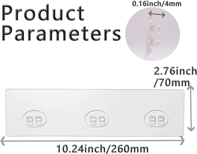 2 Pack Shower Caddy Adhesive for Replacement, Strong Transparent Adhesive for - Image 4