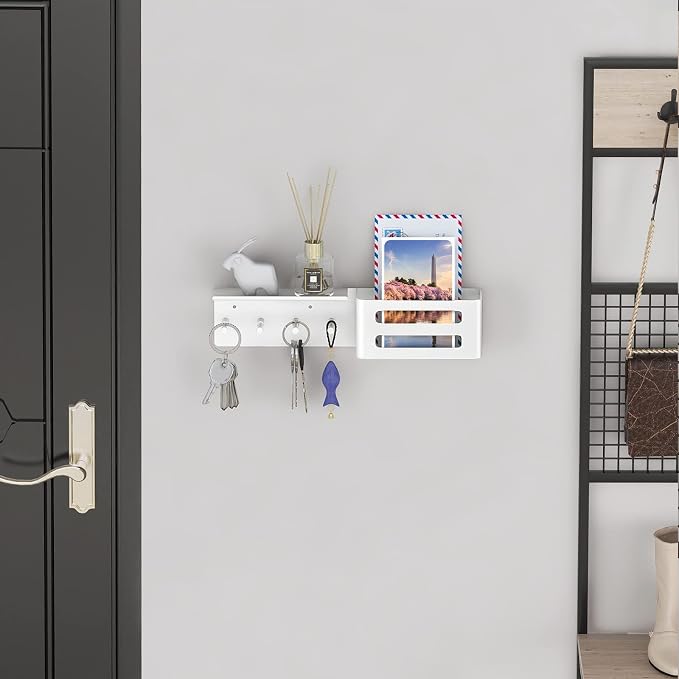 MKO Key Holder Wall Mount, Adhesive Key Hanger - Image 3