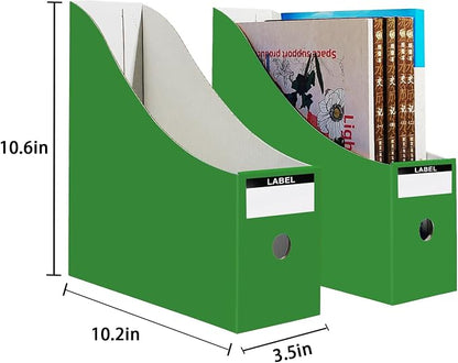 Limitliho 24 Pack Green Cardboard Magazine File Holder - Image 3