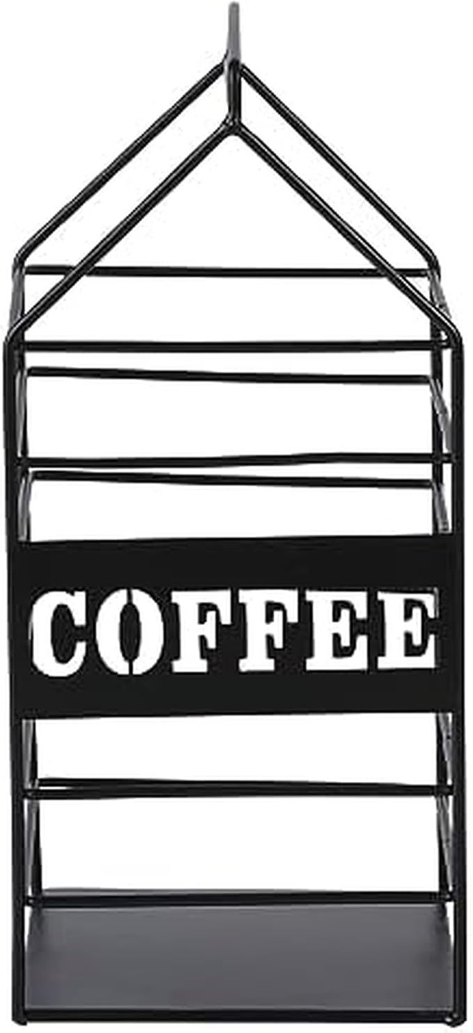 Pfaltzgraff Black Metal Wire Milk Carton Coffee Pod Holder, by Pfaltzgraff
