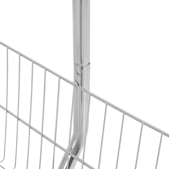 Laundry Cart, Steel Wire Laundry Cart, Laundry Basket - Image 8