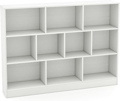 Giantex 10 Cube Bookcase, 4-Tier Freestanding Bookshelf w/ 10 Open Compartments - Image 9