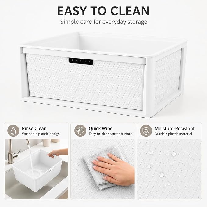 Wide 3-Drawer Plastic Storage Tower - Image 8
