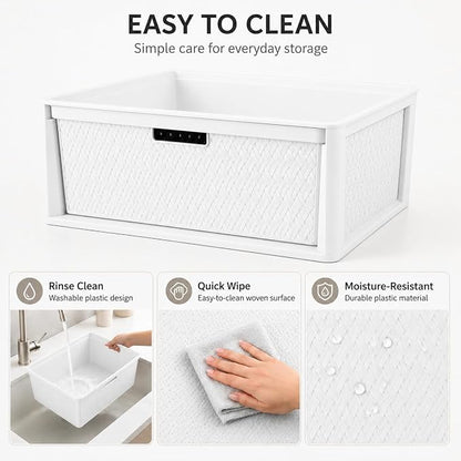 Wide 3-Drawer Plastic Storage Tower - Image 8